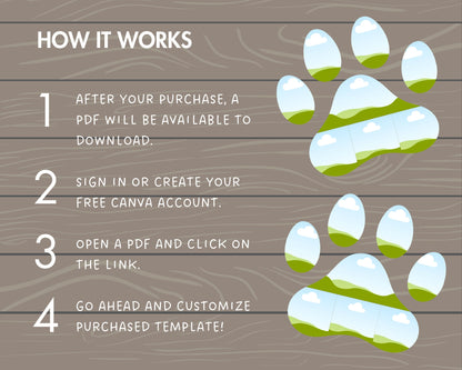 Design Your Own Dog Photo Collage in Canva, Editable Collage Canva Template, Drag and Drop Photo, Dog Canva Frames, DIY Paw Collage, Animal