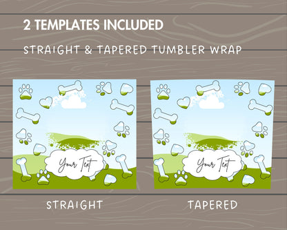 Dog Photo Tumbler Editable Canva Template, 20oz Skinny Tumbler Wrap, Drag an Drop PNG, Burst Tumbler Template, Straight & Tapered DIY Wrap