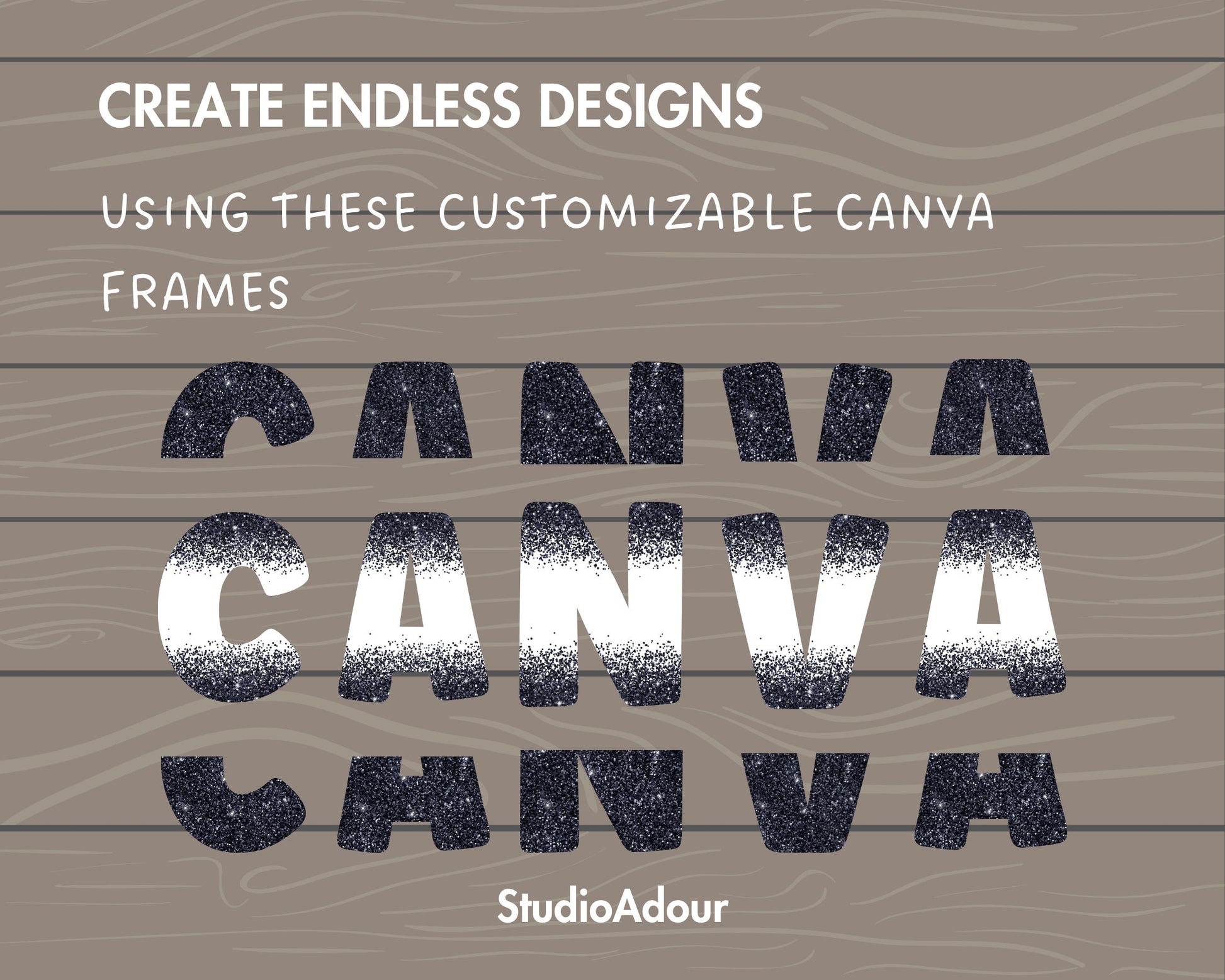 Split Canva Alphabet, Stencil Letters and Numbers, Drag and Drop, Canva Frames Bundle, DIY Letters Frames Canva, Stacked Canva Letters
