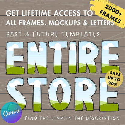 Design Your Own 3D Letters on Canva, 3D Alphabet Canva Template, Drag and Drop, Editable Canva Alphabet, Canva Frames Bundle, Digital Letter
