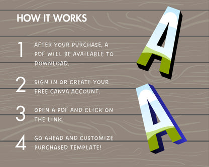 Design Your Own 3D Letters on Canva, 3D Alphabet Canva Template, Drag and Drop, Editable Canva Alphabet, Canva Frames Bundle, Digital Letter