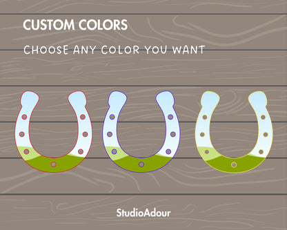 Design Your Own Horseshoe on Canva, Cowboy Canva Template, Drag and Drop, Canva Frames Bundle, Saint Patrick's Day, Horse Lover Frames