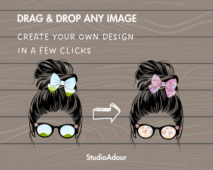 Design Your Own Messy Bun Canva Frames, Mom Life Canva Template, Drag and Drop, Editable Canva Shapes, DIY Messy Bun, Editable Messy Bun
