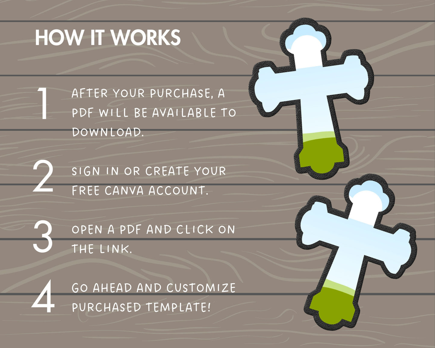 Design Your Own Faux Embroidery Cross on Canva, Religious Cross Canva Template, Easy Drag and Drop, Digital Stitch Applique Cross, Faith