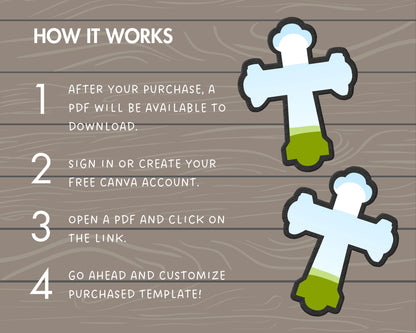 Design Your Own Faux Embroidery Cross on Canva, Religious Cross Canva Template, Easy Drag and Drop, Digital Stitch Applique Cross, Faith