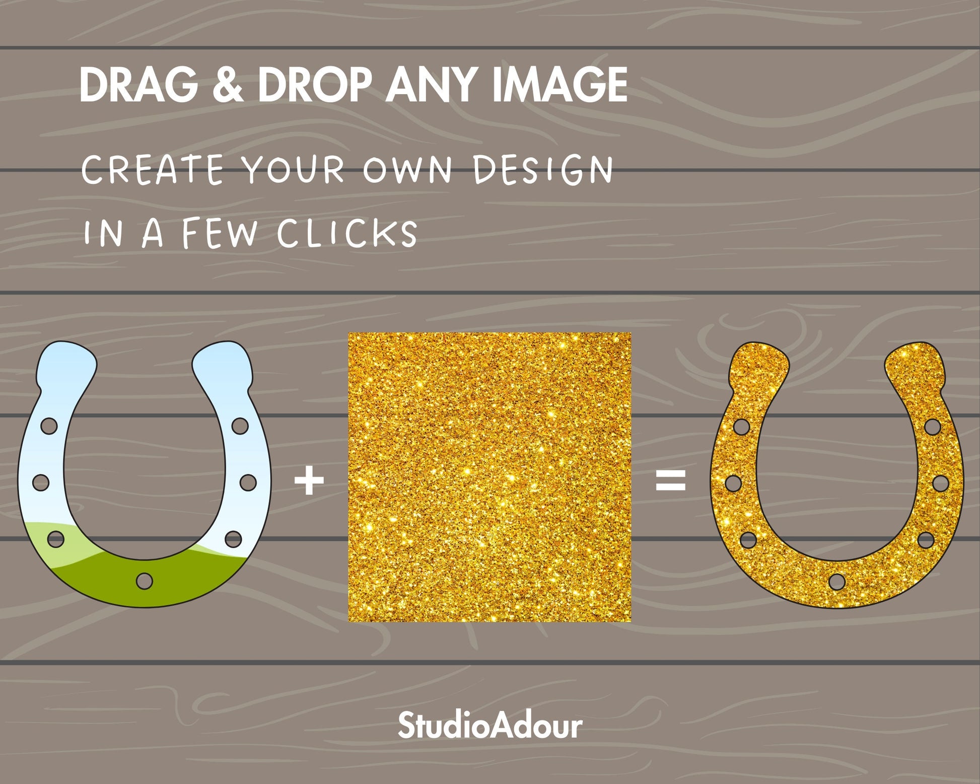 Design Your Own Horseshoe on Canva, Cowboy Canva Template, Drag and Drop, Canva Frames Bundle, Saint Patrick's Day, Horse Lover Frames