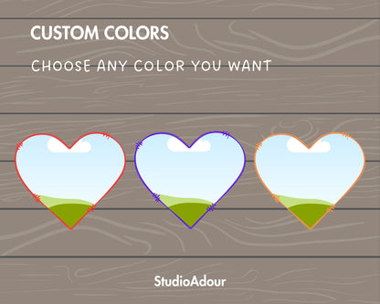 Design Your Own Doodle Heart on Canva, Heart Love Canva Template, Easy Drag and Drop Editable Canva Frames, Heart Bundle, Valentine's Day