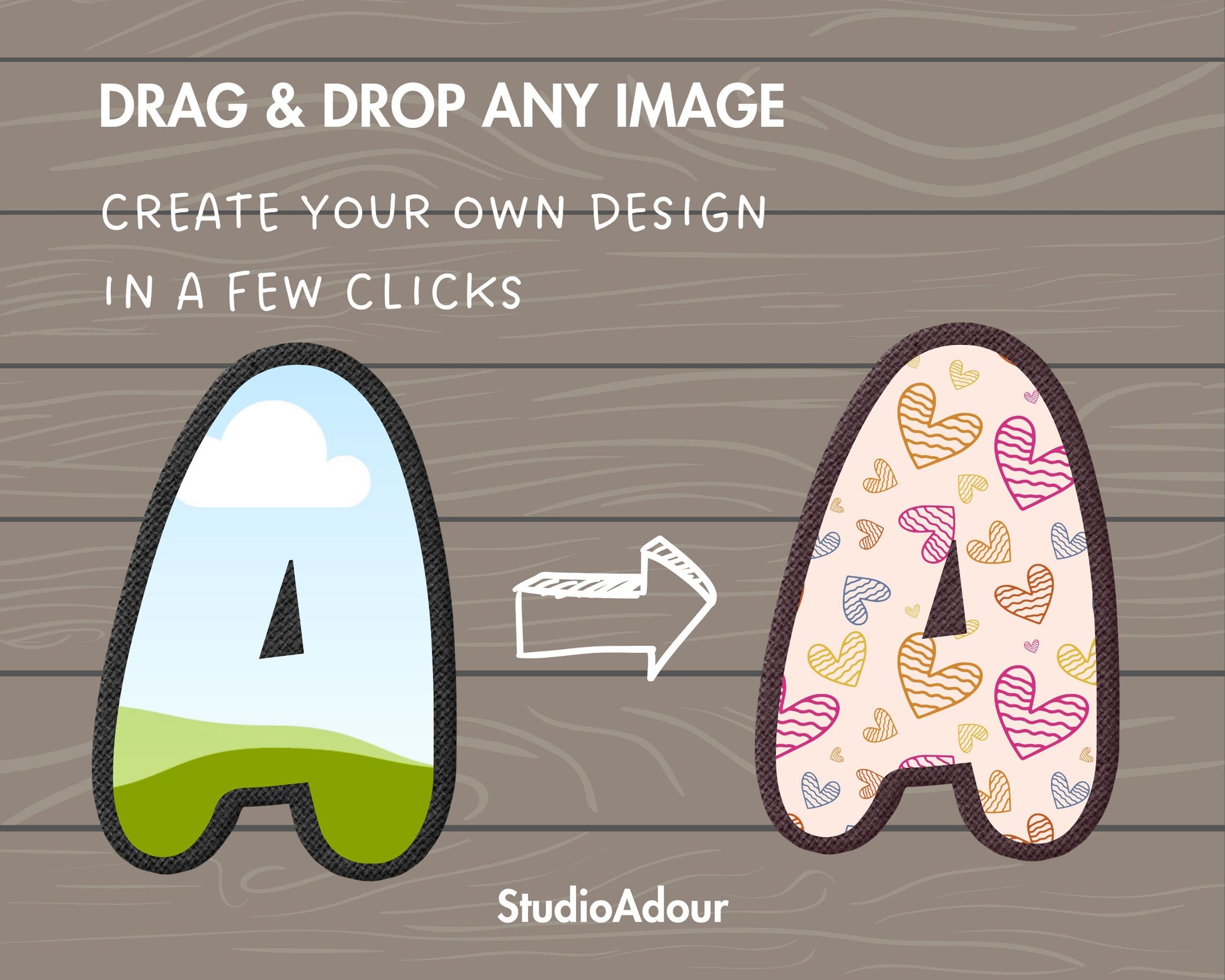 Digital Stitch Alphabet Canva, Faux Embroidery Applique Letters and Numbers, Drag and Drop, Canva Frames Bundle, DIY Letters Frames Canva