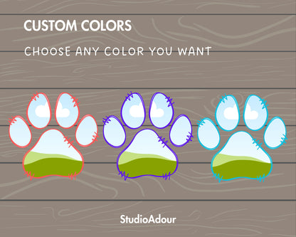 Design Your Own Doodle Paw Canva Frames, Paw Canva Template, Drag and Drop Canva Frames, Dog Paw, Editable Canva Pet Paw, Sublimation Design