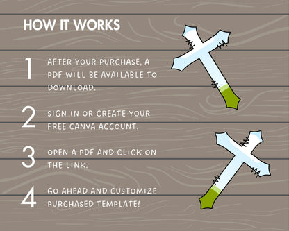 Design Your Own Doodle Cross on Canva, Religious Cross Canva Template, Easy Drag and Drop, Cross Bundle, Old Rugged Crosses