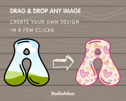 Design Your Own Groovy Alphabet on Canva, Groovy Letters and Numbers Canva Template, Editable Retro Letters , Drag and Drop, Vintage Letters
