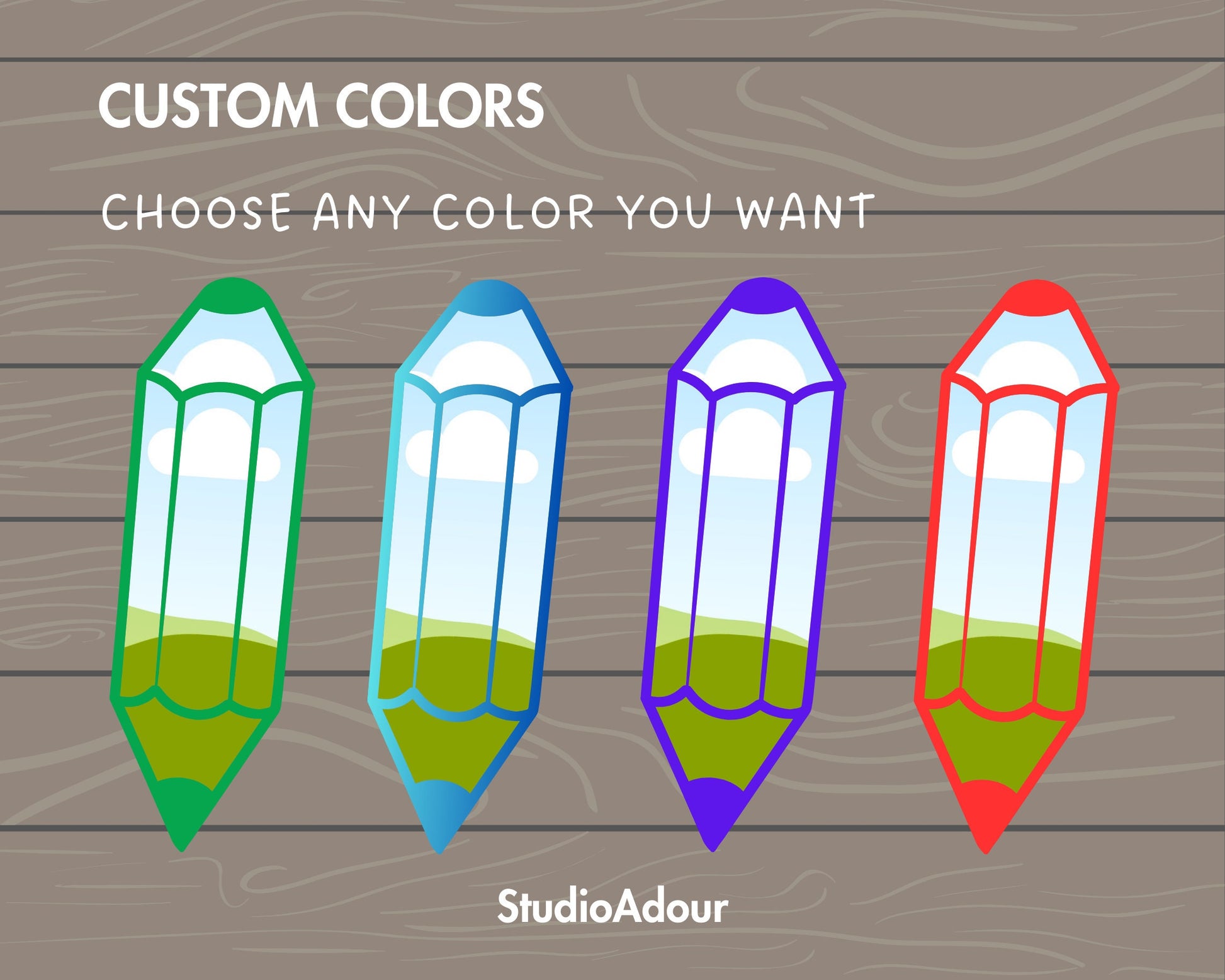Design Your Own Pencil on Canva, School Pencil Canva Template, Drag and Drop, Canva Frames Bundle, Digital Teacher Pencil, Commercial Use