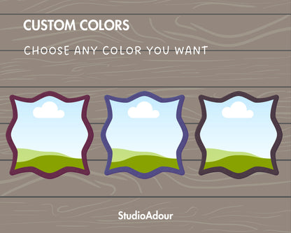 Design Your Own Faux Embroidery Label, Editable Tags Canva Template, Canva Frames Bundle, Retro Badge, Drag & Drop, Vintage Label Duotone