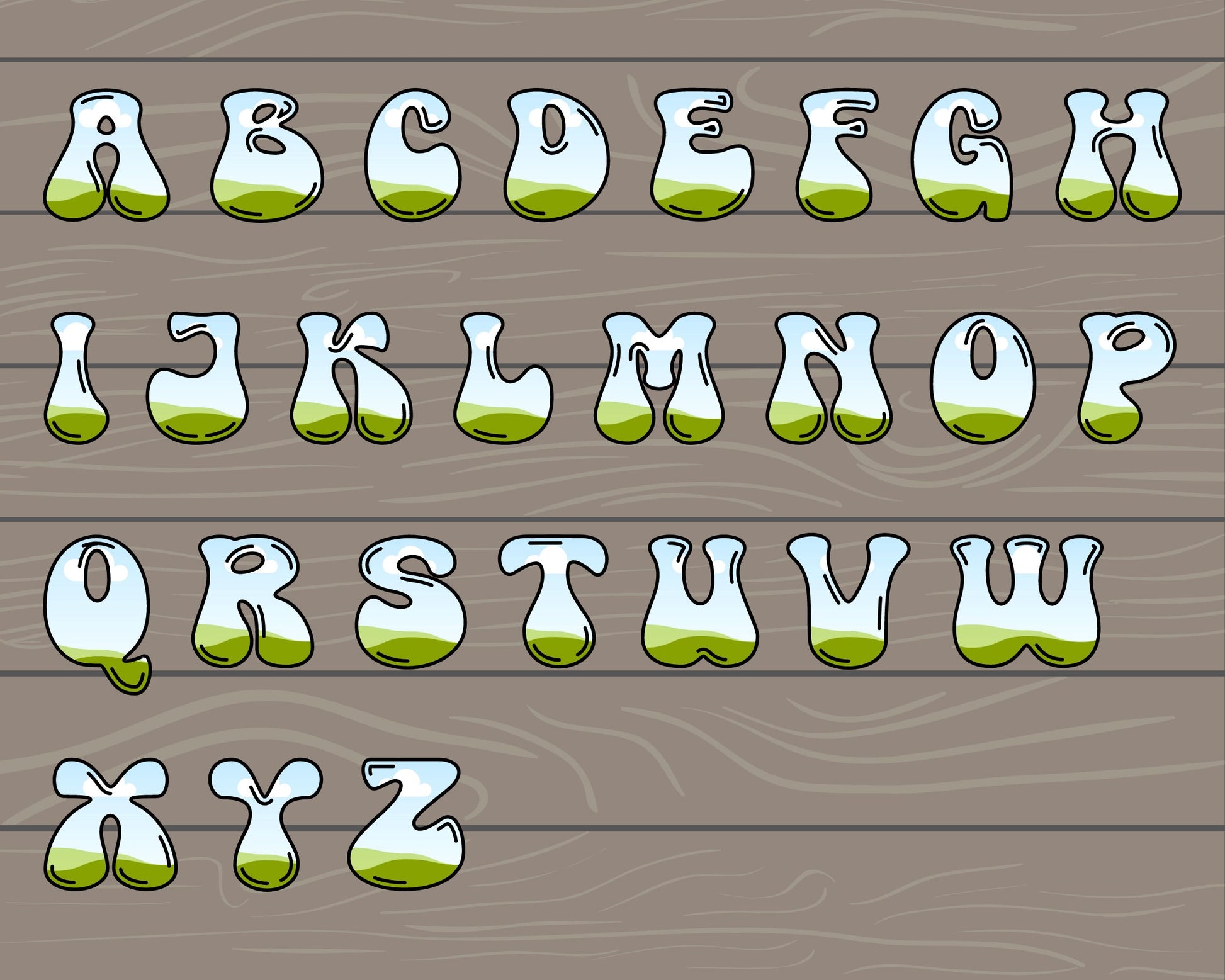 Design Your Own Groovy Alphabet on Canva, Groovy Letters and Numbers Canva Template, Editable Retro Letters , Drag and Drop, Vintage Letters