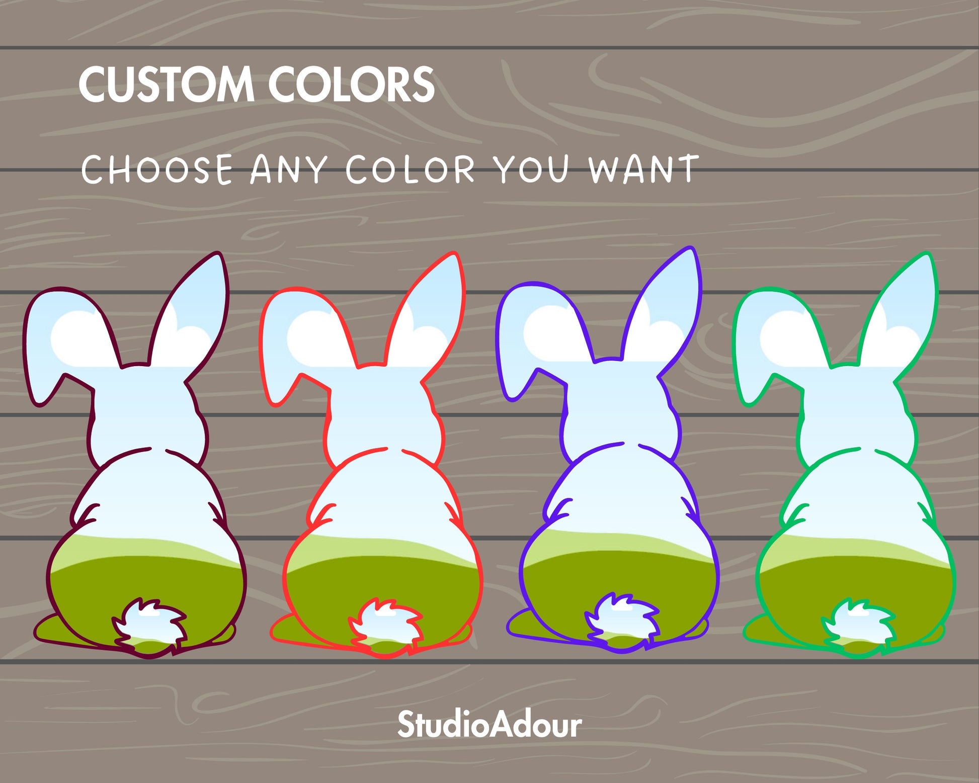 Design Your Own Easter Bunny Canva Frames, Rabbit Silhouette, Drag and Drop Photo, Bunny Sticker, Easter Bunny, Editable Canva Frames Bundle