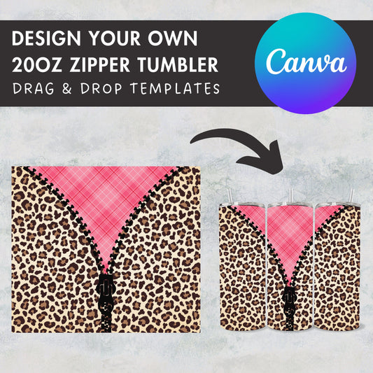 Zipper Tumbler Editable Canva Template, Open Zipper 20oz Skinny Tumbler Wrap, Drag and Drop, Burst Tumbler Template, DIY Canva Tumbler Wrap