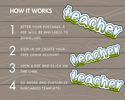 Design Your Own Teacher Design, Teacher Design Template, Drag and Drop Canva Frame, Editable Canva Frame, Colorful Teacher, School Spirit