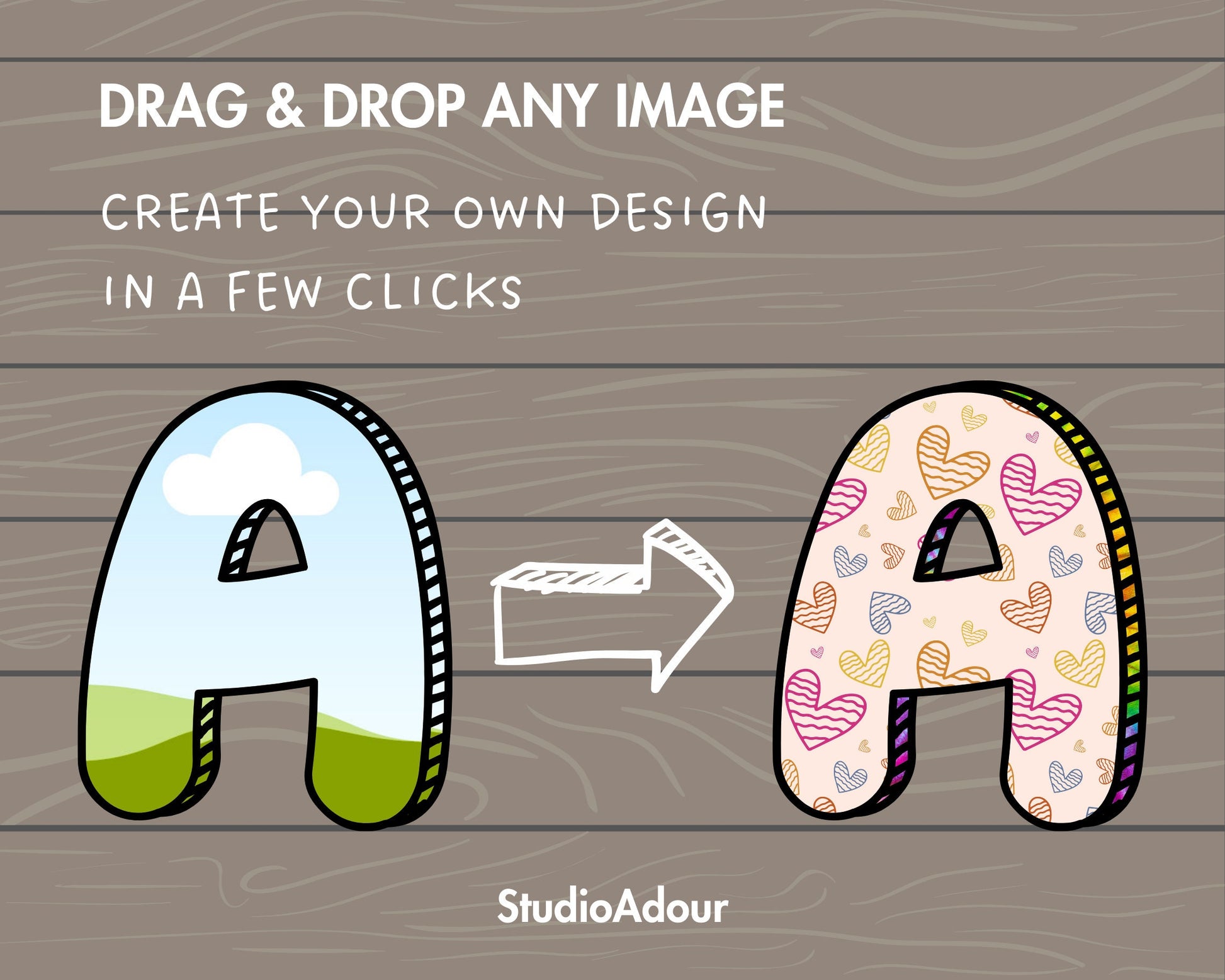 Design Your Own Doodle Alphabet on Canva, Doodle Letters Canva Template, Drag and Drop, Editable Letters , DIY Alphabet, Canva Frames Bundle