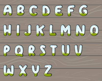 Design Your Own Doodle Alphabet on Canva, Doodle Letters Canva Template, Drag and Drop, Editable Letters , DIY Alphabet, Canva Frames Bundle