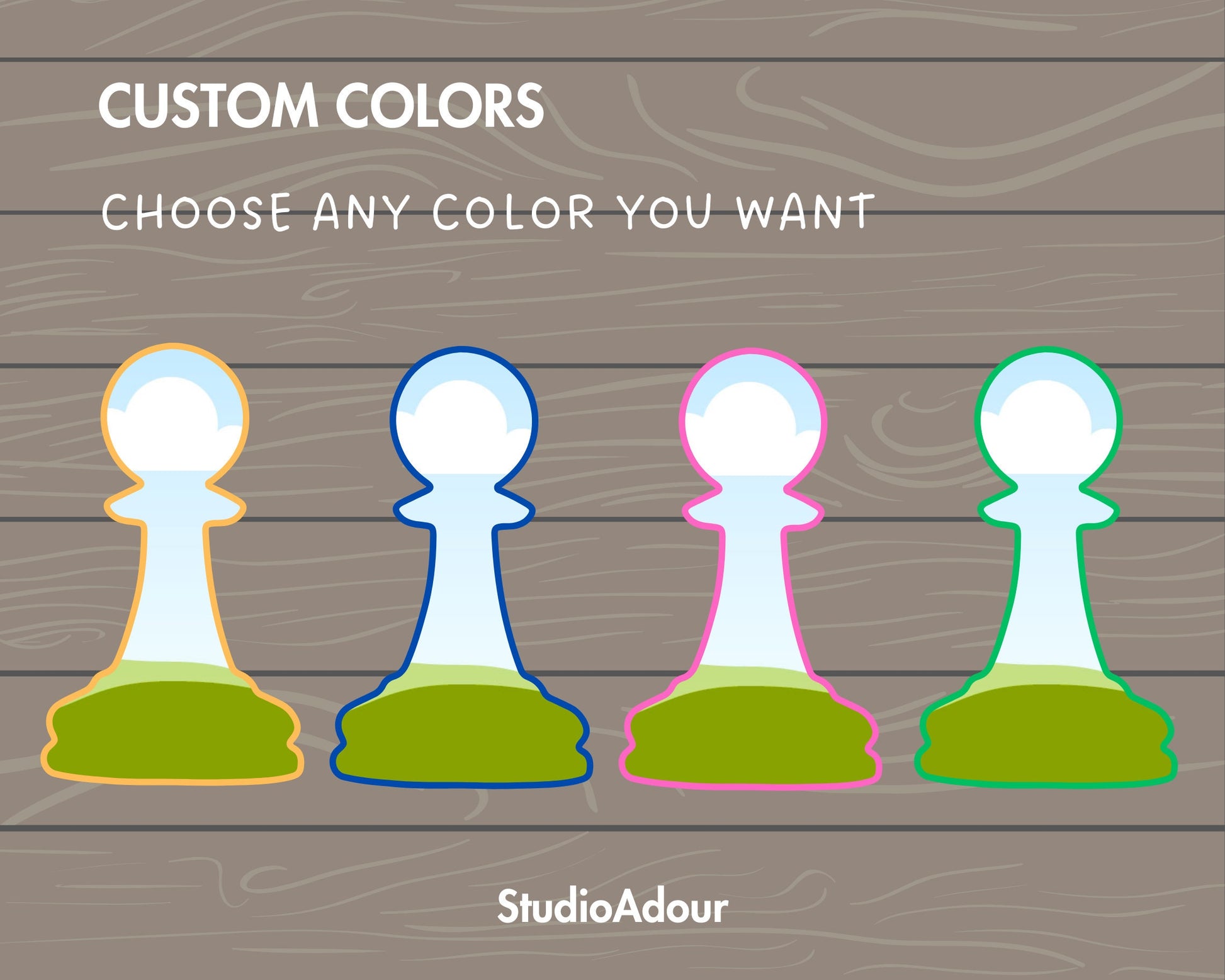 Design Your Own Chess Pieces Canva Frames, Chess Figures Canva Template, Drag and Drop Photo, Chess King and Queen, Sublimation Design