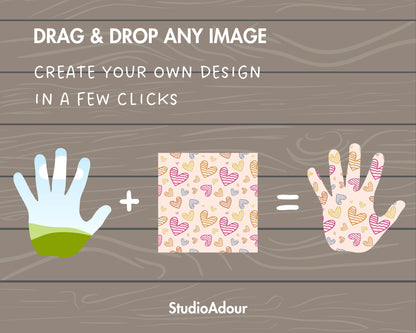 Design Your Own Hand Print Canva Frames, Human Hand Canva Template, Drag and Drop, Canva Frames Bundle, Editable Double Hands, School Art