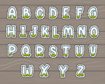 Design Your Own Dalmatian Dots Letters, Dalmatian Alphabet Canva Template, Drag and Drop, Canva Frames, Dalmatian Spots Letters & Numbers