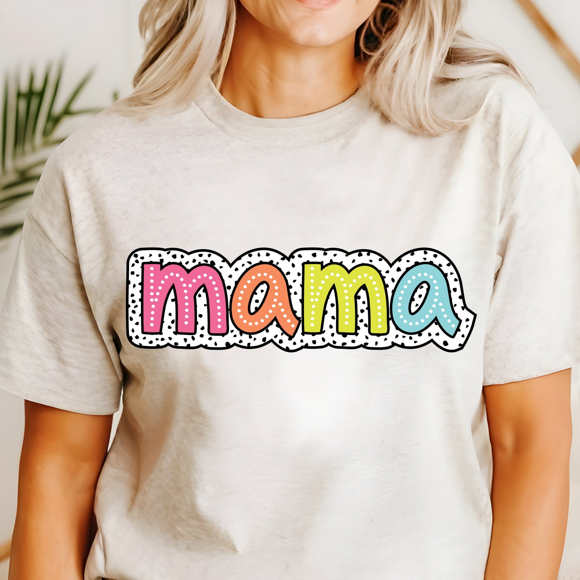 Mama SVG, Doodle Mama PNG, Bright Doodle, Dalmatian Dots, Mother's Day Design, Mom Shirt, Sublimation Design, Trendy Mom PNG, Commercial Use
