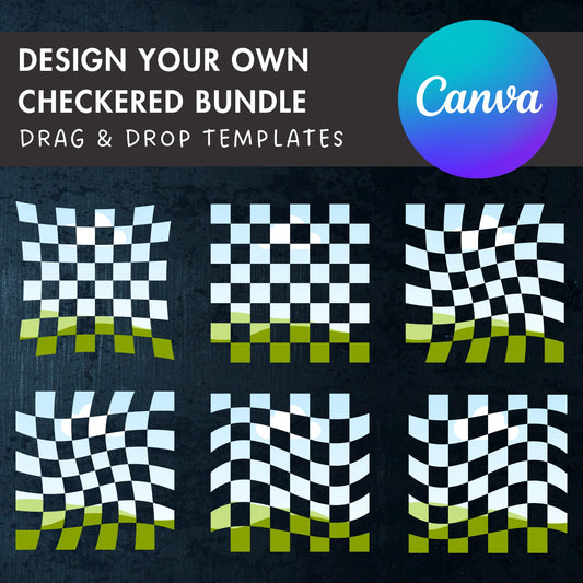 Design Your Own Checkered Canva Frames, Check Background Canva Template, Drag and Drop, Seamless Checkered Pattern, Checkered Bundle
