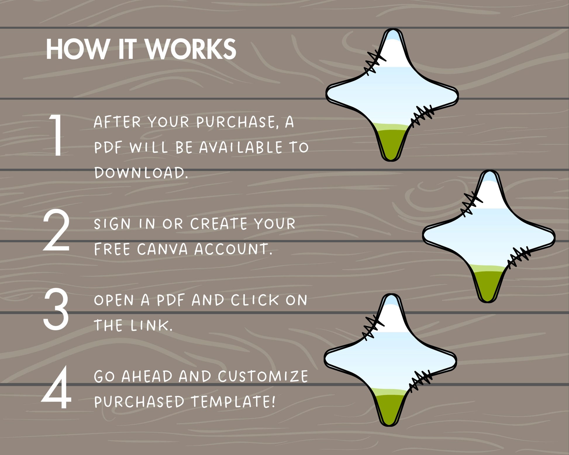 Design Your Own Doodle Starts on Canva, Star Canva Template, Drag and Drop, Editable Canva Frames, Stars Bundle, Night Star, Christmas Star