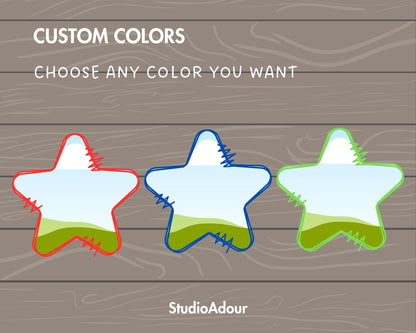 Design Your Own Doodle Starts on Canva, Star Canva Template, Drag and Drop, Editable Canva Frames, Stars Bundle, Night Star, Christmas Star
