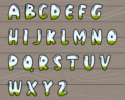 Design Your Own Doodle Alphabet on Canva, Uppercase Doodle Letters & Numbers Canva Template, Drag and Drop, Editable Canva Doodle Alphabet