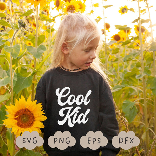 Cool Kid Svg, Kids Shirt Desing, Cool Svg, Sublimation Design, Trendy Svg, Svg for Cricut, Cool Kid PNG, Toddler Svg, Commercial Use