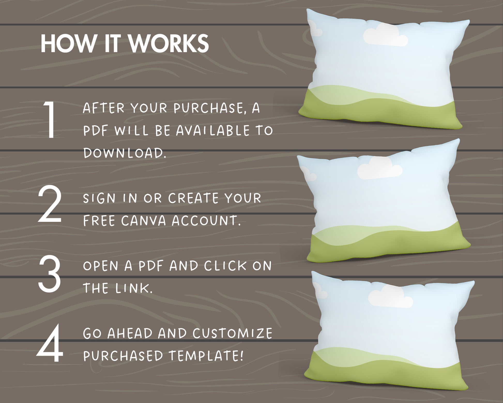 Pillow Canva Mockup, Rectangle Pillow Canva Template, Easy Drag and Drop, Realistic Pillow Canva Mockup, All-Over Print, Cushion Mockup