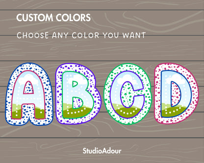Design Your Own Dalmatian Dots Letters, Dalmatian Alphabet Canva Template, Drag and Drop, Canva Frames, Dalmatian Spots Letters & Numbers