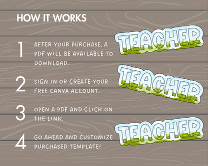 Design Your Own Teacher Design, Teacher Design Template, Drag and Drop Canva Frame, Editable Canva Frame, Colorful Teacher, School Spirit