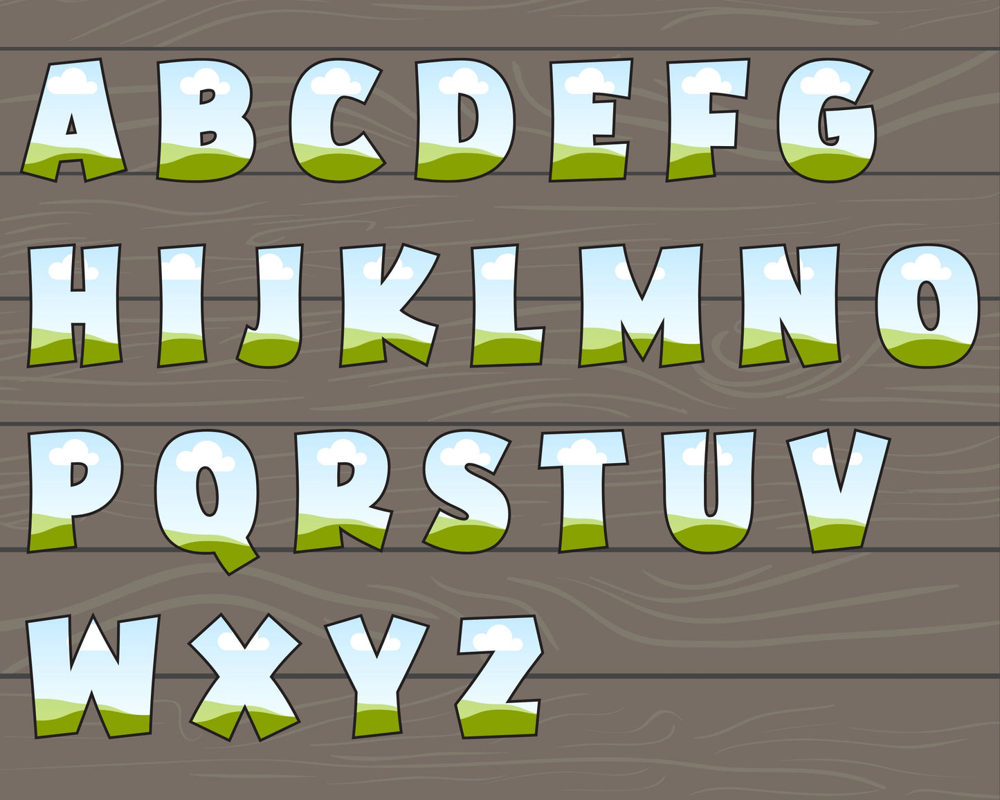 Design Your Own Comic Letters on Canva, Cartoon Alphabet Canva Template, Drag and Drop, Editable Canva Retro Alphabet, Canva Frames Bundle