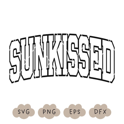 Sunkissed Svg, Varsity Sunkissed PNG, Beach Vibes, Summer Shirt, Summer Vibes, Cricut Svg, Vacay Vibes, Sublimation Design, Commercial Use