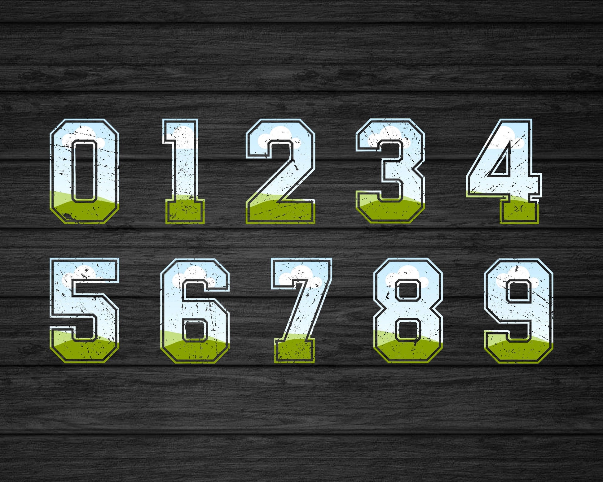 Design Your Own Varsity Distressed Alphabet on Canva, Canva Frames Bundle, Drag and Drop, Editable Sport College Letters Canva Template