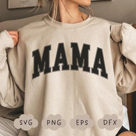 Mama Svg, Varsity Mama PNG, Baseball Mama, Mom Shirt, Mothers Day Svg, Mama Life, Cricut Svg, Mom Svg, Sublimation Design, Commercial Use