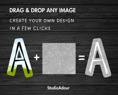 Design Your Own Scribble Letters on Canva, Doodle Alphabet Canva Template, Easy Drag and Drop, Editable Hand-Drawn Letters & Numbers, PNG