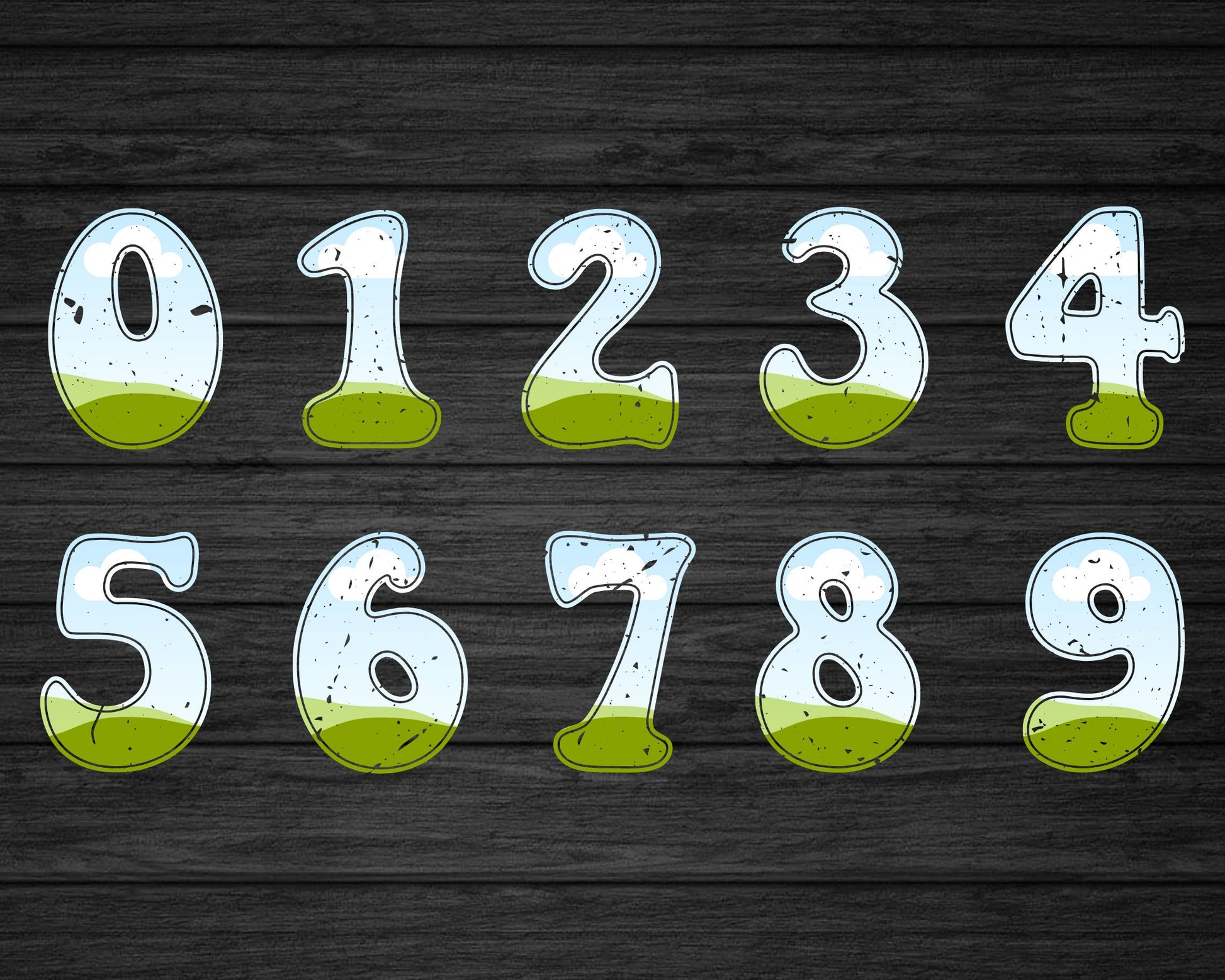 Design Your Own Groovy Distressed Alphabet on Canva, Retro Canva letters, Drag and Drop, Editable Canva Letters & Numbers, Grunge Alphabet