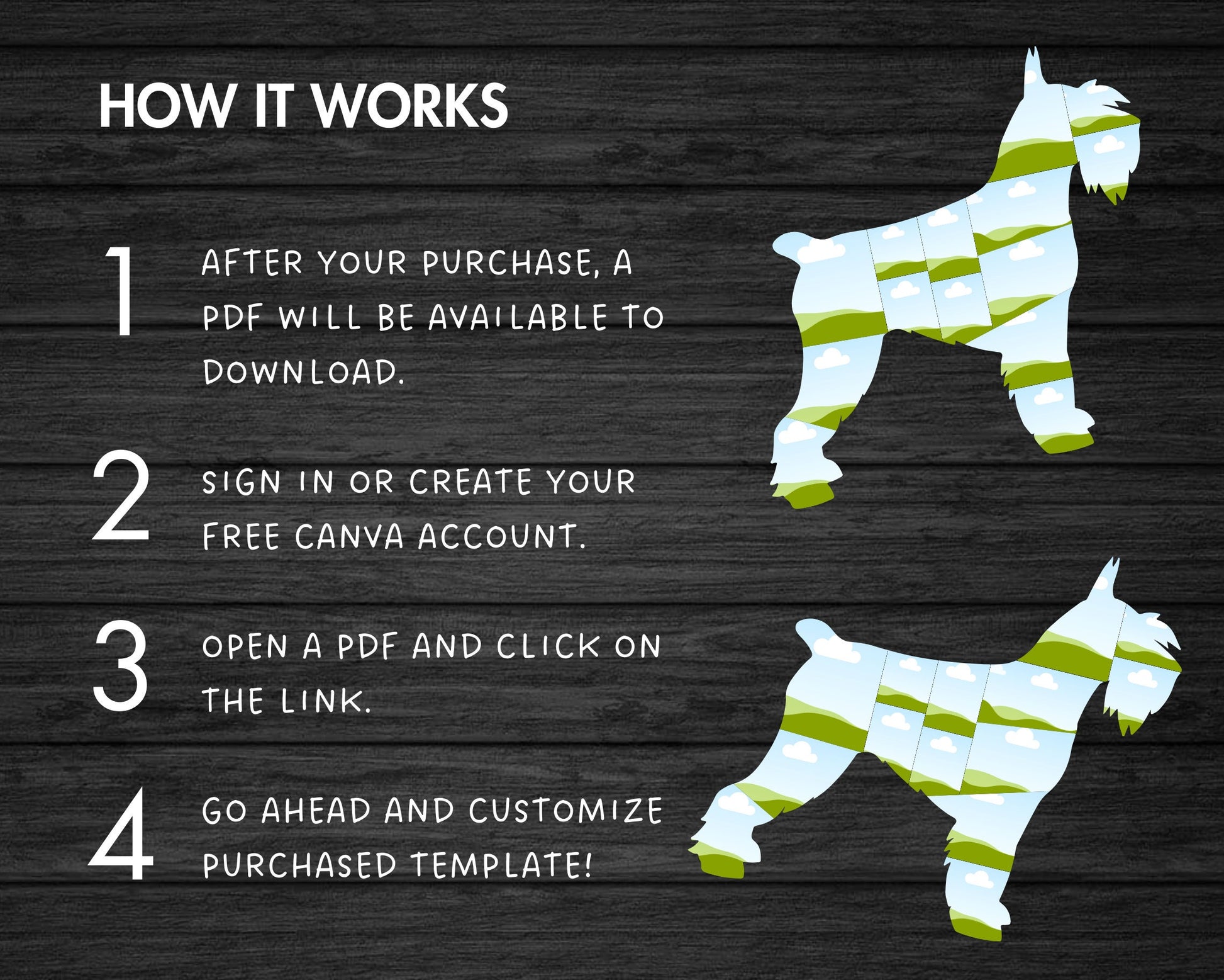 Design Your Own Schnauzer Photo Collage in Canva, Editable Dog Collage Canva Template, Drag and Drop Photo, Dog Lover Collage, DIY Collage
