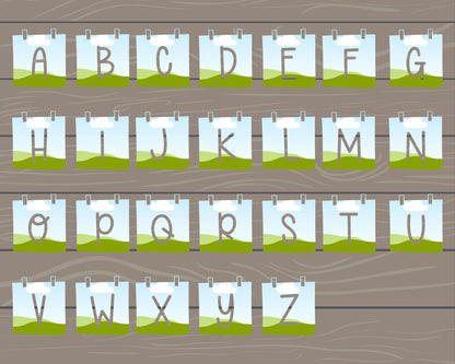 Design Your Own Stich Patch Letters on Canva, Doodle Letters Canva Frames Bundle, Canva Letters Template, Drag and Drop, Pin Notes Alphabet