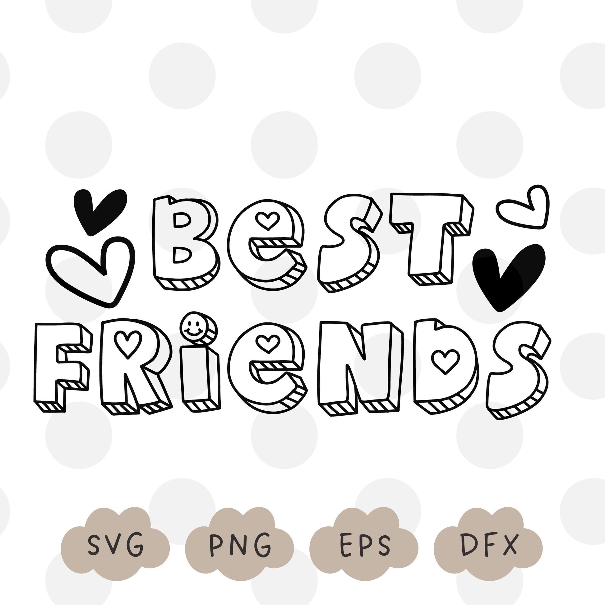 Best Friends Svg, Best Friends Shirt PNG, Friends Svg, Friendship Svg, Best Friends Mugs, Heart SVG, Cricut Svg, Commercial Use