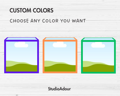 Design Your Own Cube Canva Frames, 3D Cube Canva Template, Geometric Canva Frames, Square Outline, Block Shapes, 3D Box, Sublimation Design