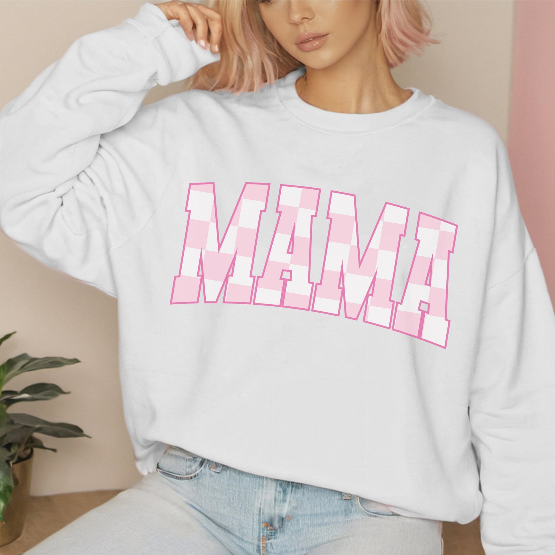 Checkered Mama Svg, Retro Mama PNG, Mom Checkered Shirt Design, Retro Varsity Svg, Sublimation Design, Retro Mama, Cut File, Cool Mom Design