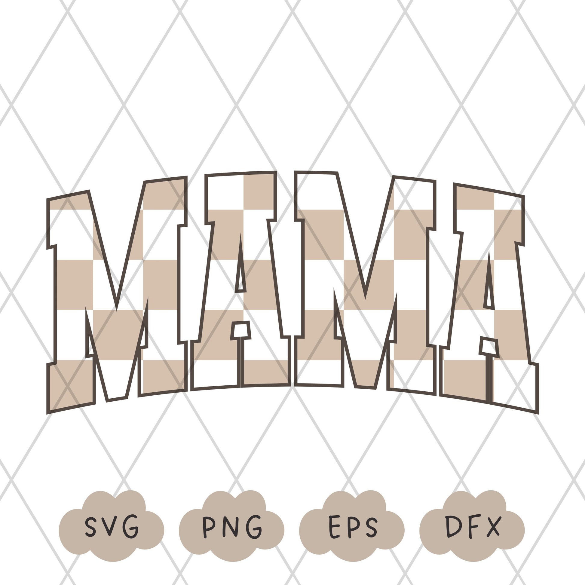 Checkered Mama Svg, Retro Mama PNG, Mom Checkered Shirt Design, Retro Varsity Svg, Sublimation Design, Retro Mama, Cut File, Cool Mom Design