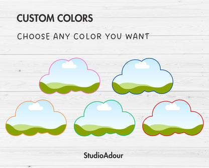 Design Your Own Clouds Canva Frames, Cloud Canva Templates, Drag and Drop Photo, DIY Clouds, Clouds Clipart, Fluffy Clouds, Cartoon Cloud