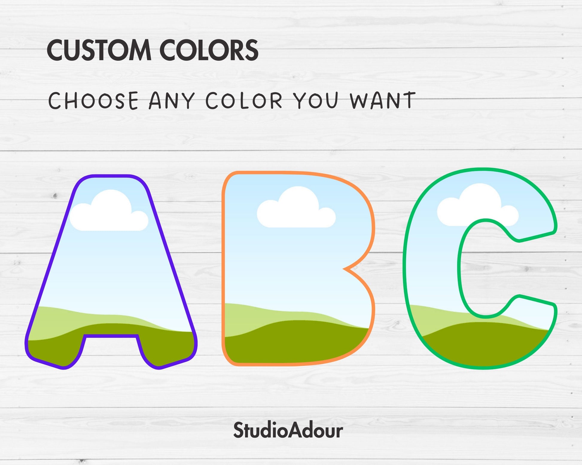 Design Your Own Uppercase Letters & Number on Canva, Bold Alphabet Canva Template, Letters PNG, Editable Canva Letters, Sublimation Design