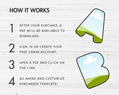 Design Your Own Uppercase Letters & Number on Canva, Bold Alphabet Canva Template, Letters PNG, Editable Canva Letters, Sublimation Design
